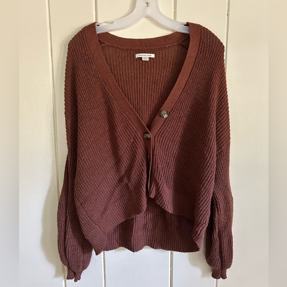 Slouchy Knit Cropped Cardigan
